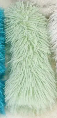 Plush cat toy pillow in blue, green, pink, or white colours measuring 27 by 10 centimetres