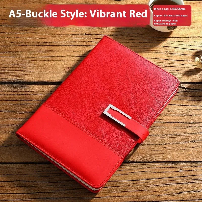 A5 soft leather notebook in multiple colours with wood-free paper pages