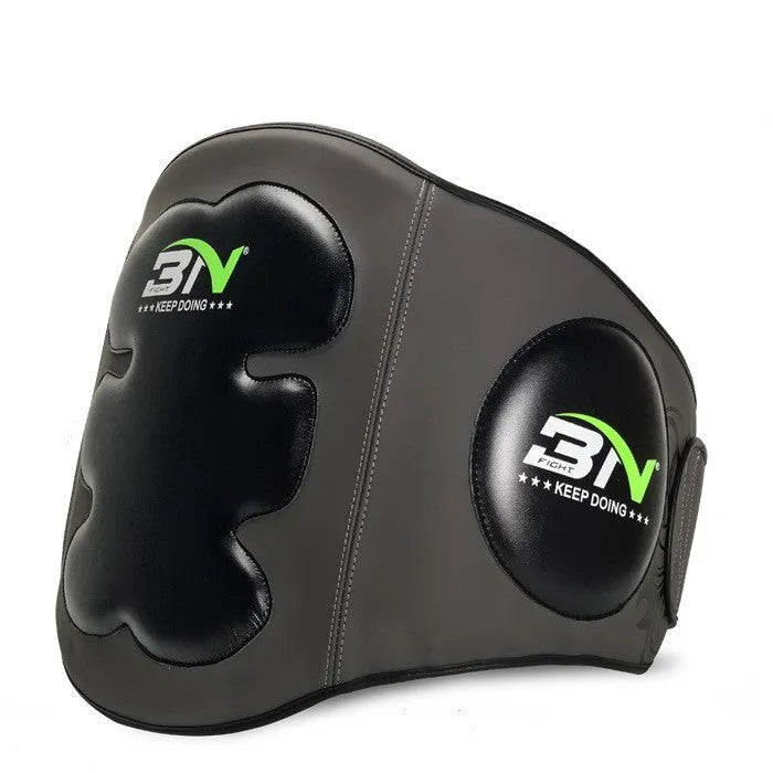 Dark grey boxing chest protection target with thickened padding for Sanda training.