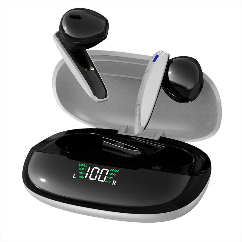 Y2 Green wireless Bluetooth headset with charging case showing low latency gaming earphones