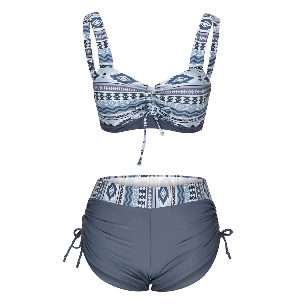 Women's bikini swimsuit without steel belt or chest pad in picture colour