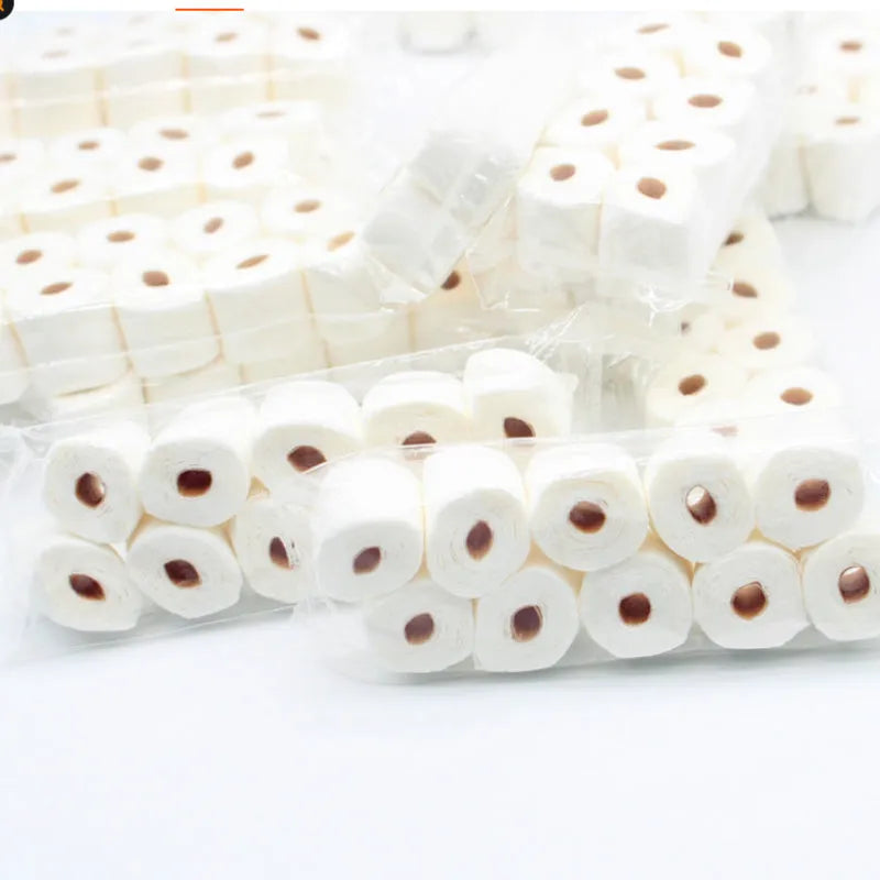 Simulated tissue roll paper toy model measuring 30x15x80mm for children's pretend play