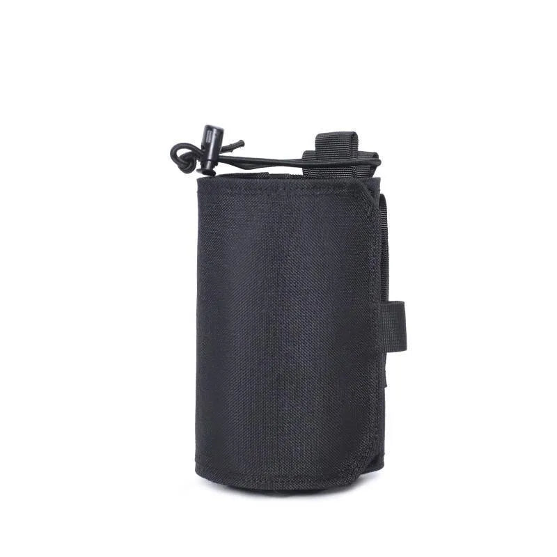 Oxford cloth adjustable heat-holding bottle cover in black or khaki for outdoor sports water bottles