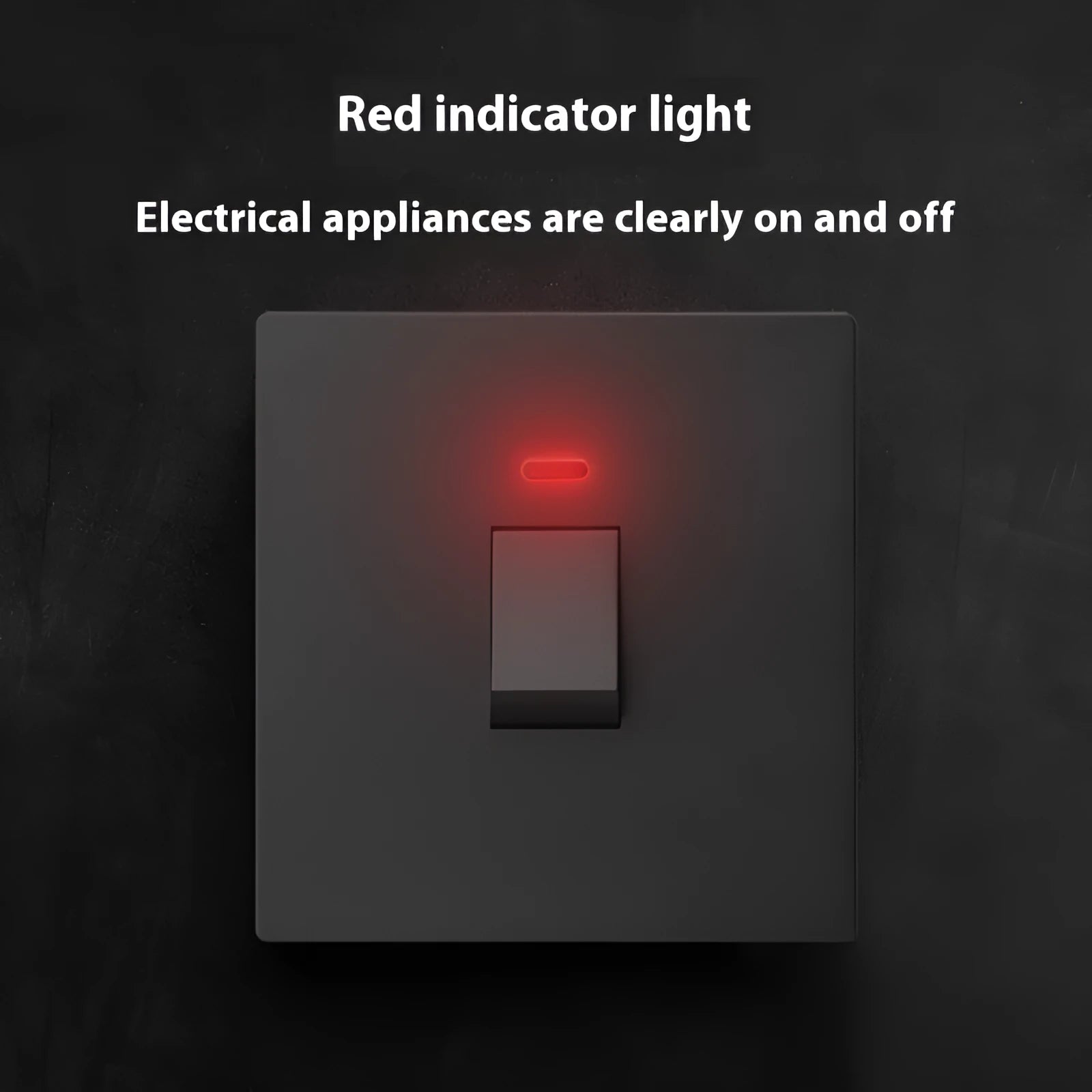 Heavy-duty illuminated circuit breaker switch in grey finish for water heater or air conditioner