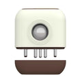 Scalp medicine comb device with red blue light therapy and vibration massage in milky white beige
