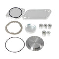 Silver aluminium alloy valve cover for automotive Cooler Exhaust Gas Recirculation systems