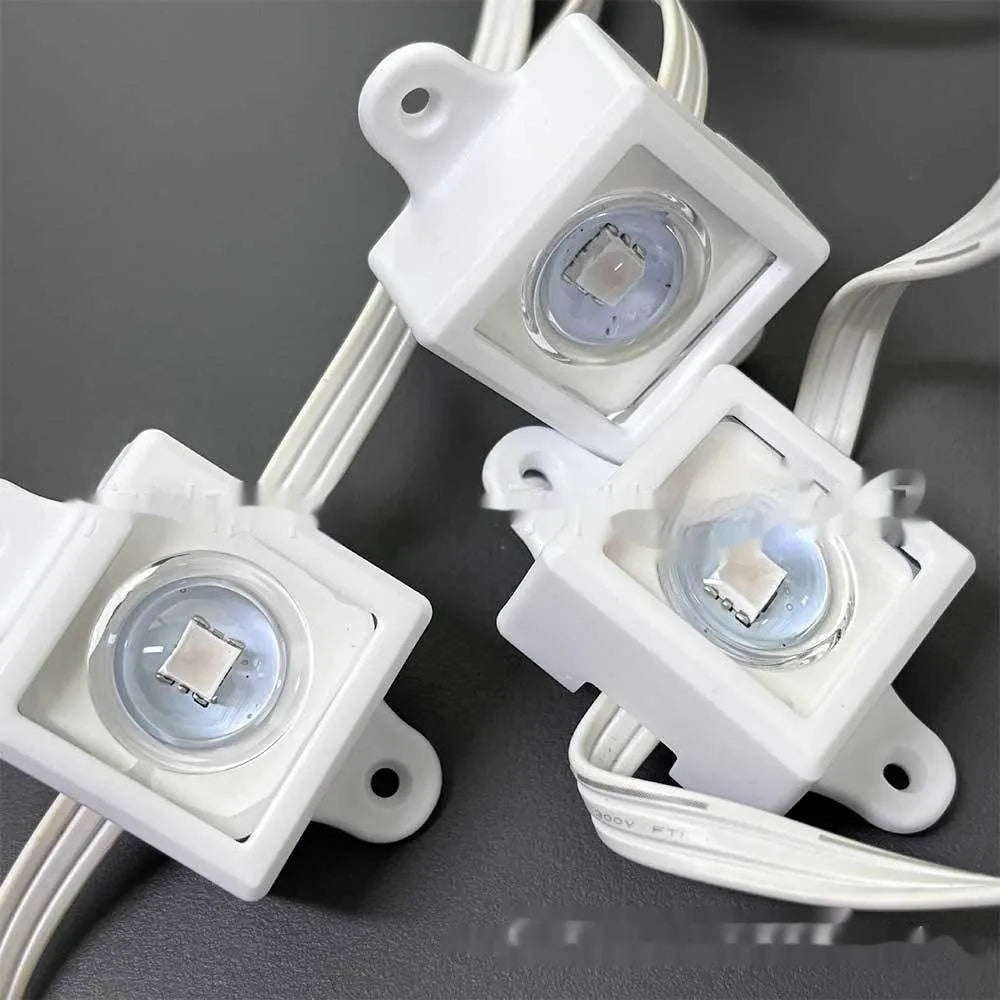 White plastic LED light protective cover showing dimensions of 1.7cm by 6cm.