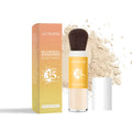 8g compact of translucent loose sunscreen setting powder with mineral and chemical filters.