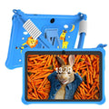 7-inch children's tablet silicone protective case with flat carrying strap in sapphire blue colour