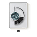 Abstract geometric pattern canvas wall painting in modern style