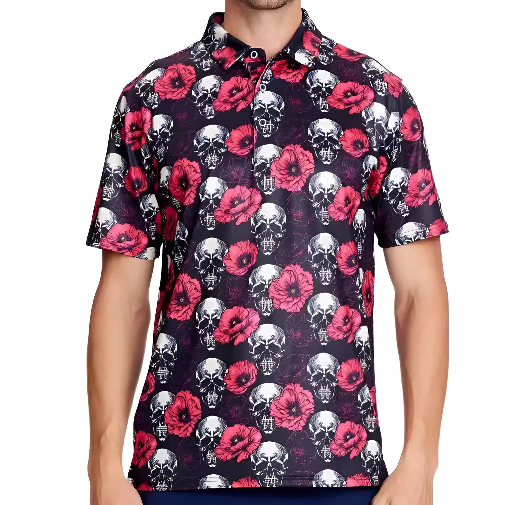 Men's 3D printed short sleeve t-shirt in Japanese retro style with zipper decorations