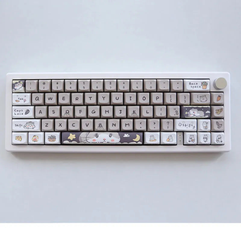 Custard Cute mechanical keyboard keycap set in XDA profile for 68 75 98 100 keyboards