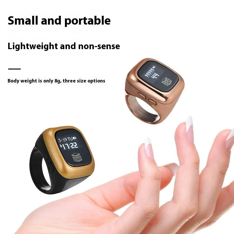 Al-fatiha Zikr electronic counter with digital display and multi-channel vibration reminder in various colours