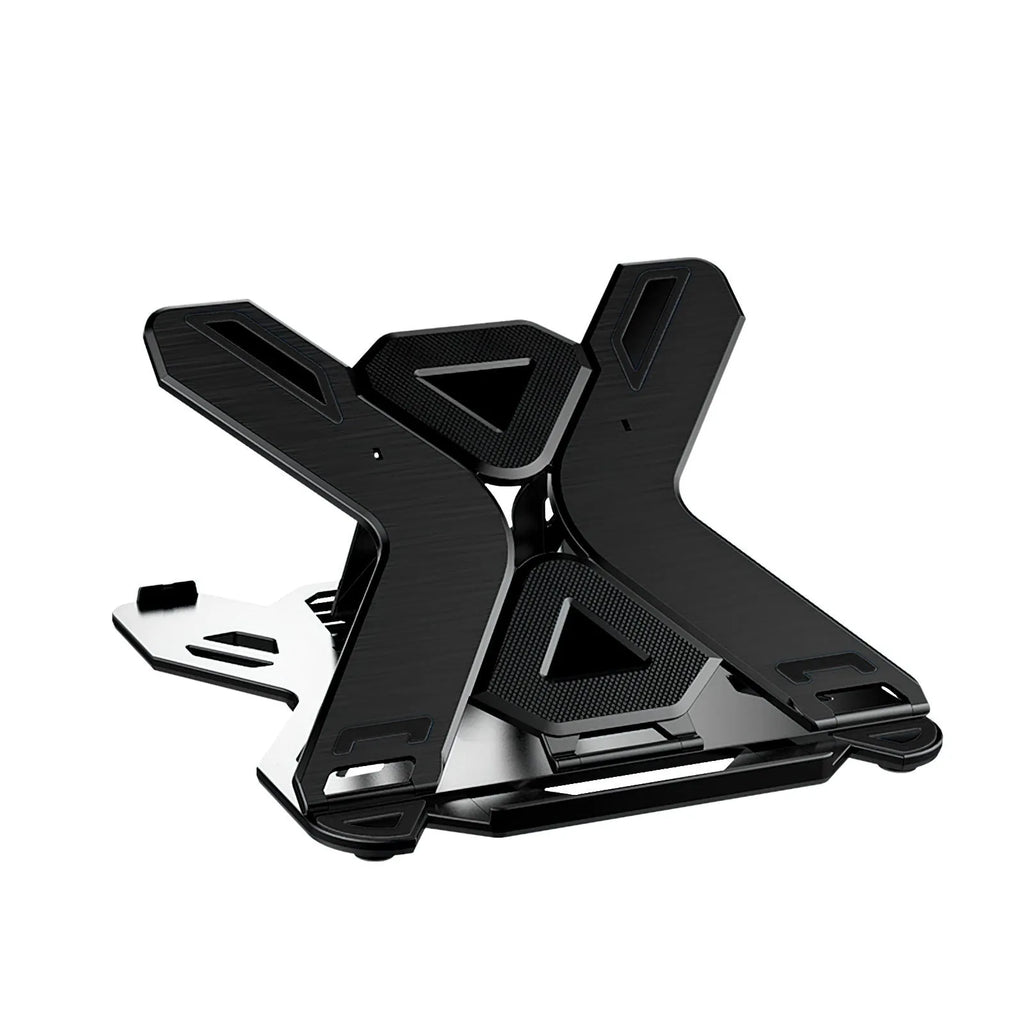 ABS plastic laptop cooling bracket in black or white with adjustable height design