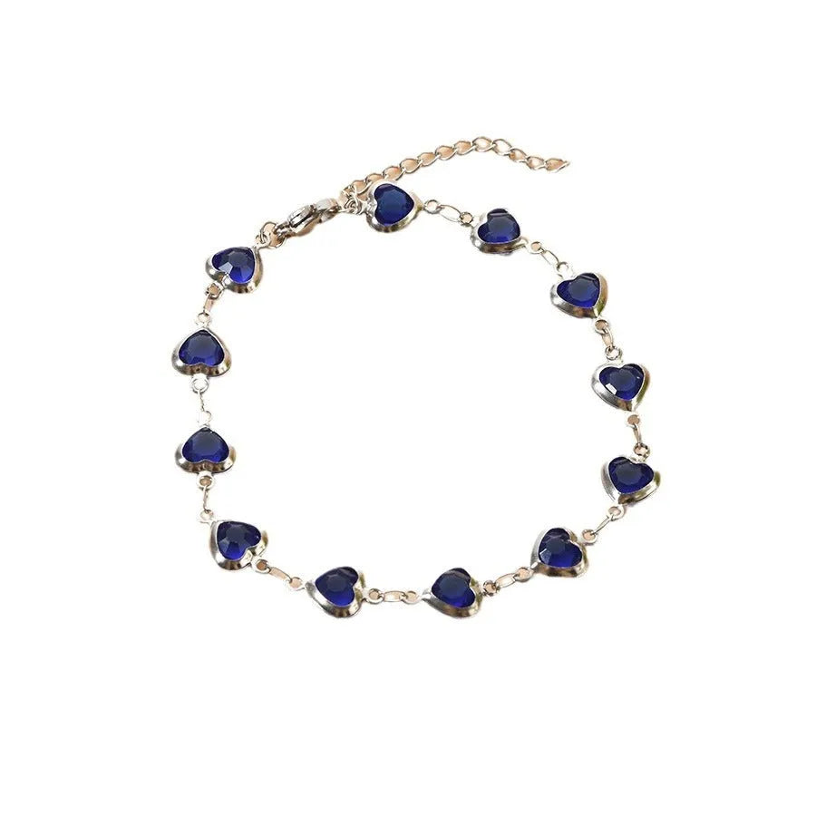 Devil's Eye geometric heart stainless steel bracelet in one of six electroplated colours.