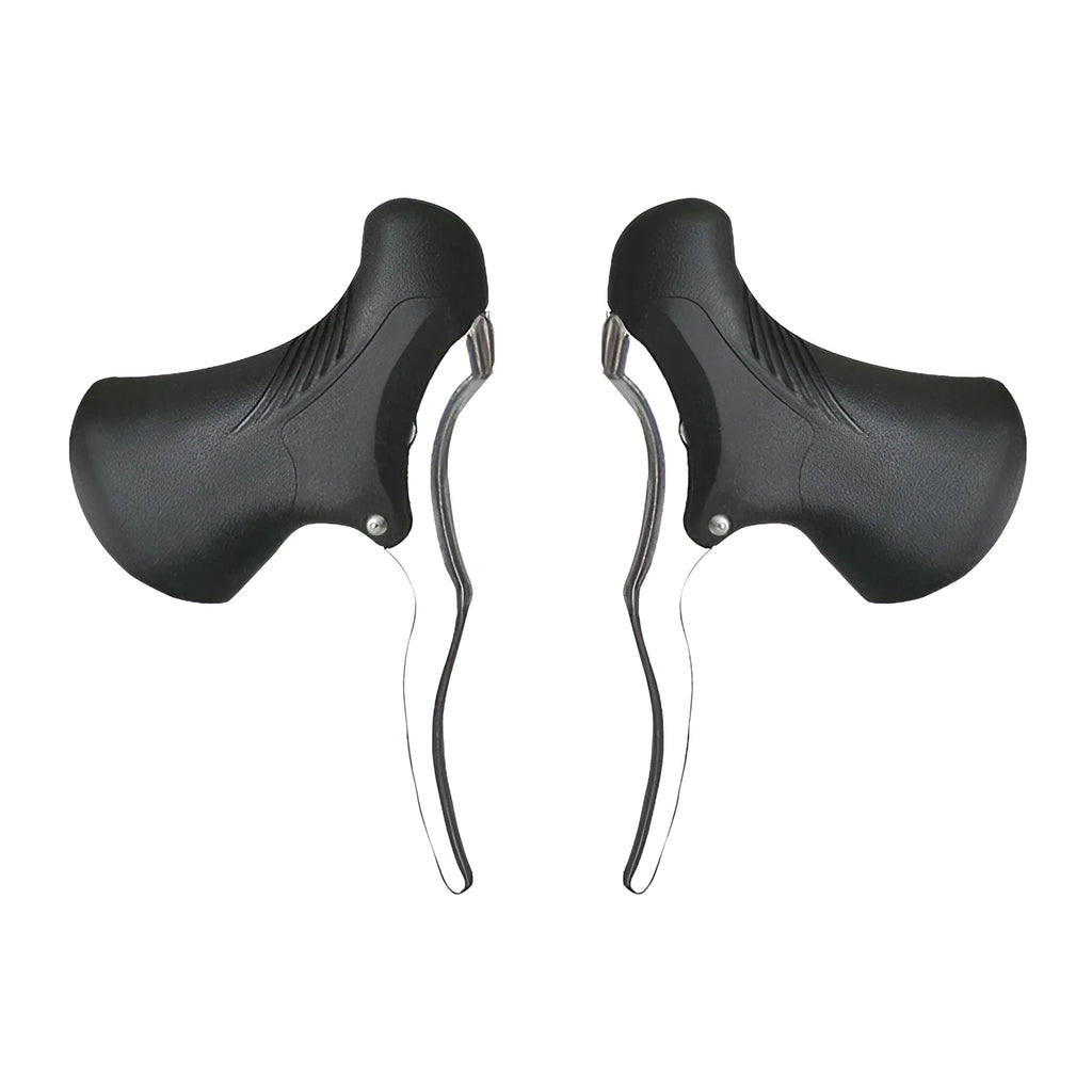 Aluminum alloy road bicycle brake handles in black and black silver colour options
