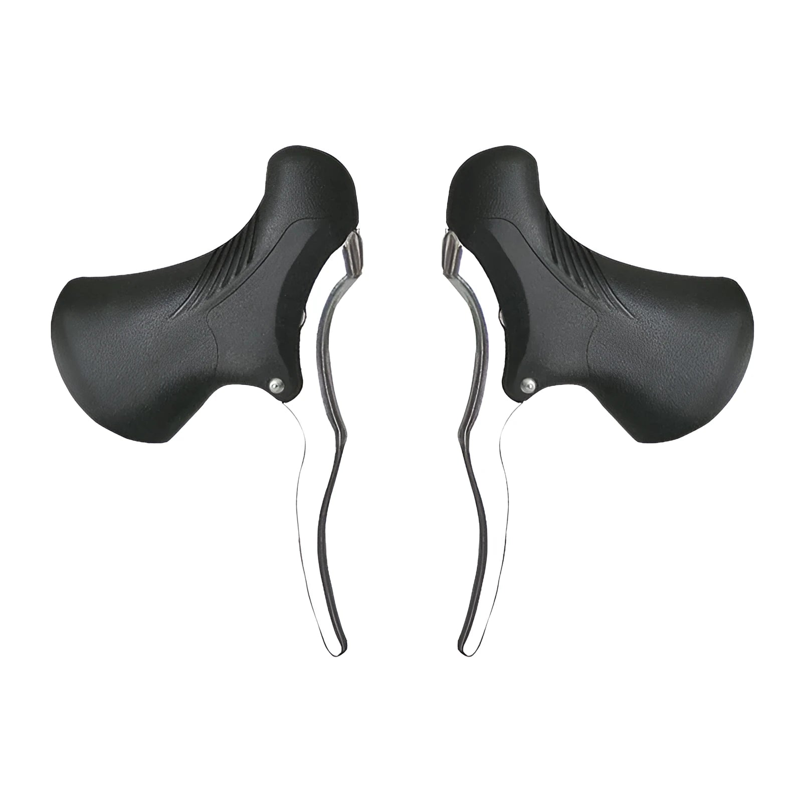 Aluminum alloy road bicycle brake handles in black and black silver colour options