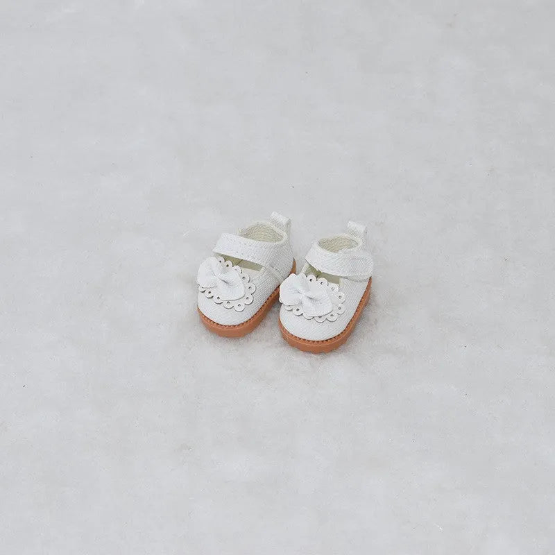 17cm doll replacement shoes in multiple colours including black boots, pink heels, and white leather shoes