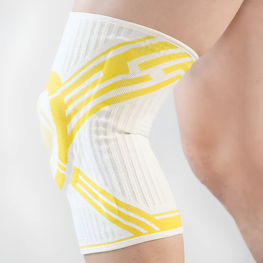 Blue cotton knee pad with high elasticity for adult sports protection