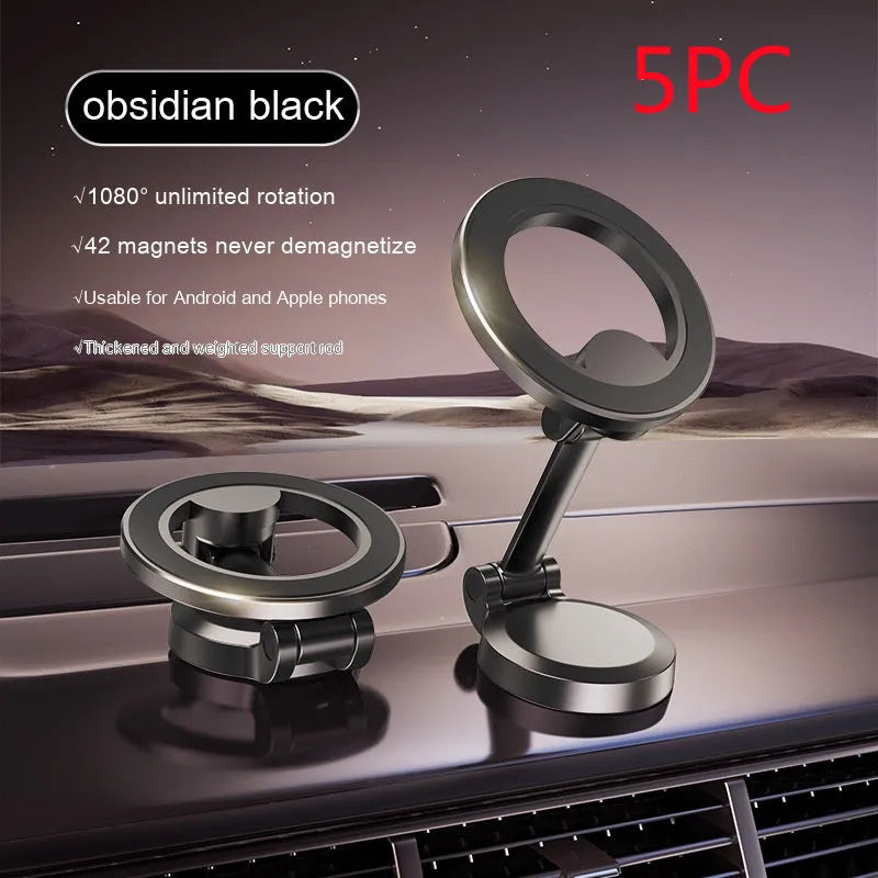 Foldable all-metal magnetic car phone mount for dashboard use in Qian Colour