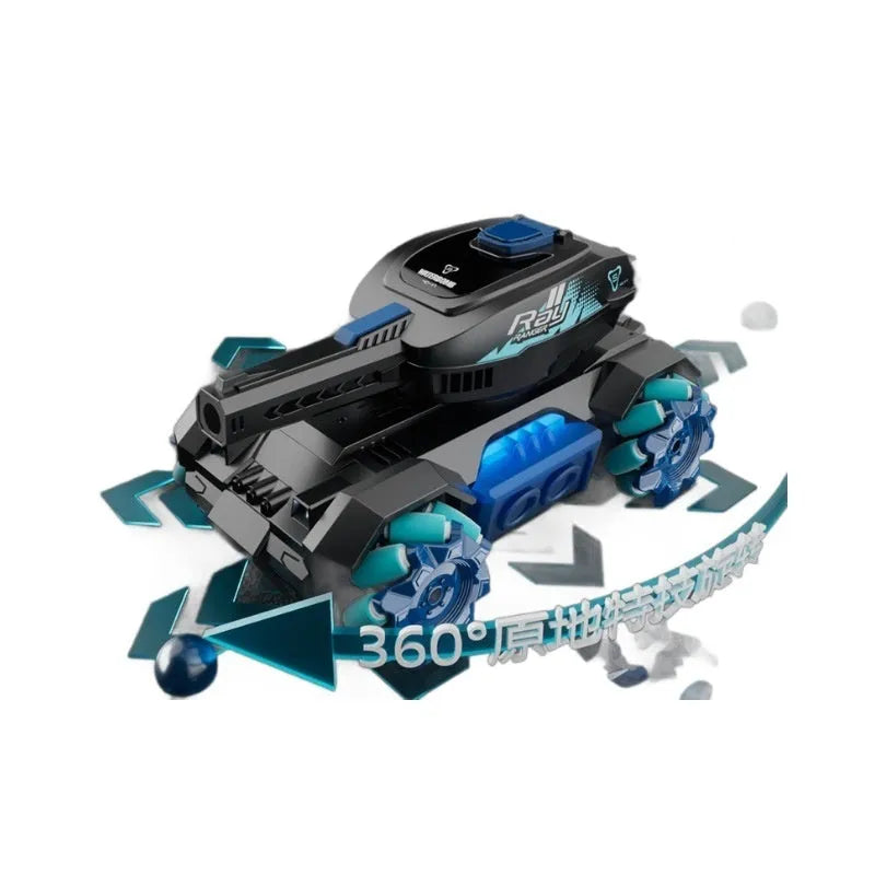 Y1 four-wheel drive gesture sensor tank toy car in red or blue with music, light, and water bomb tank design
