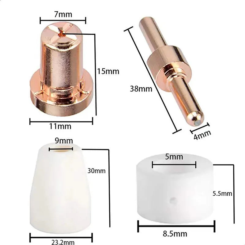 PT3140A plasma cutter consumables kit with 40 electrodes nozzles and shunts for LGK40 models