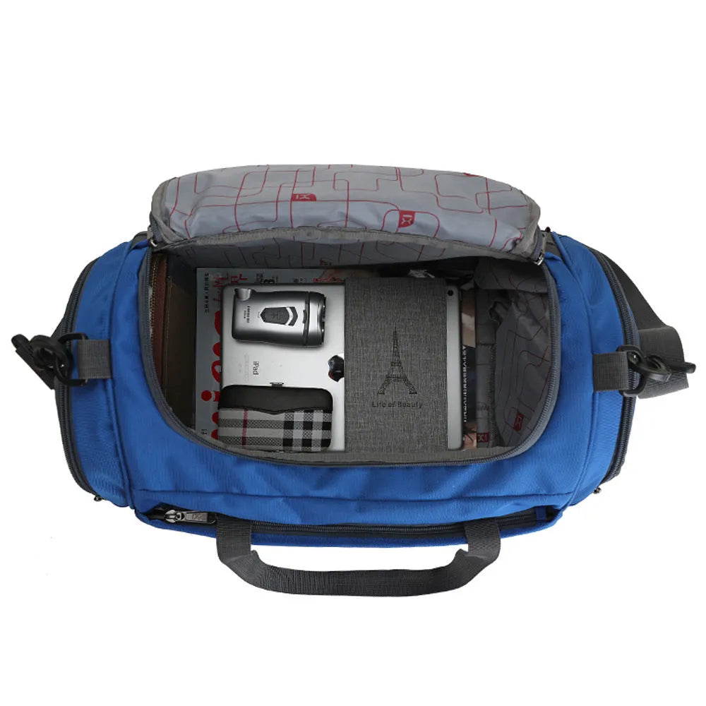 Fashion portable unisex yoga sports bag in polyester, solid colour, 39x19x23cm