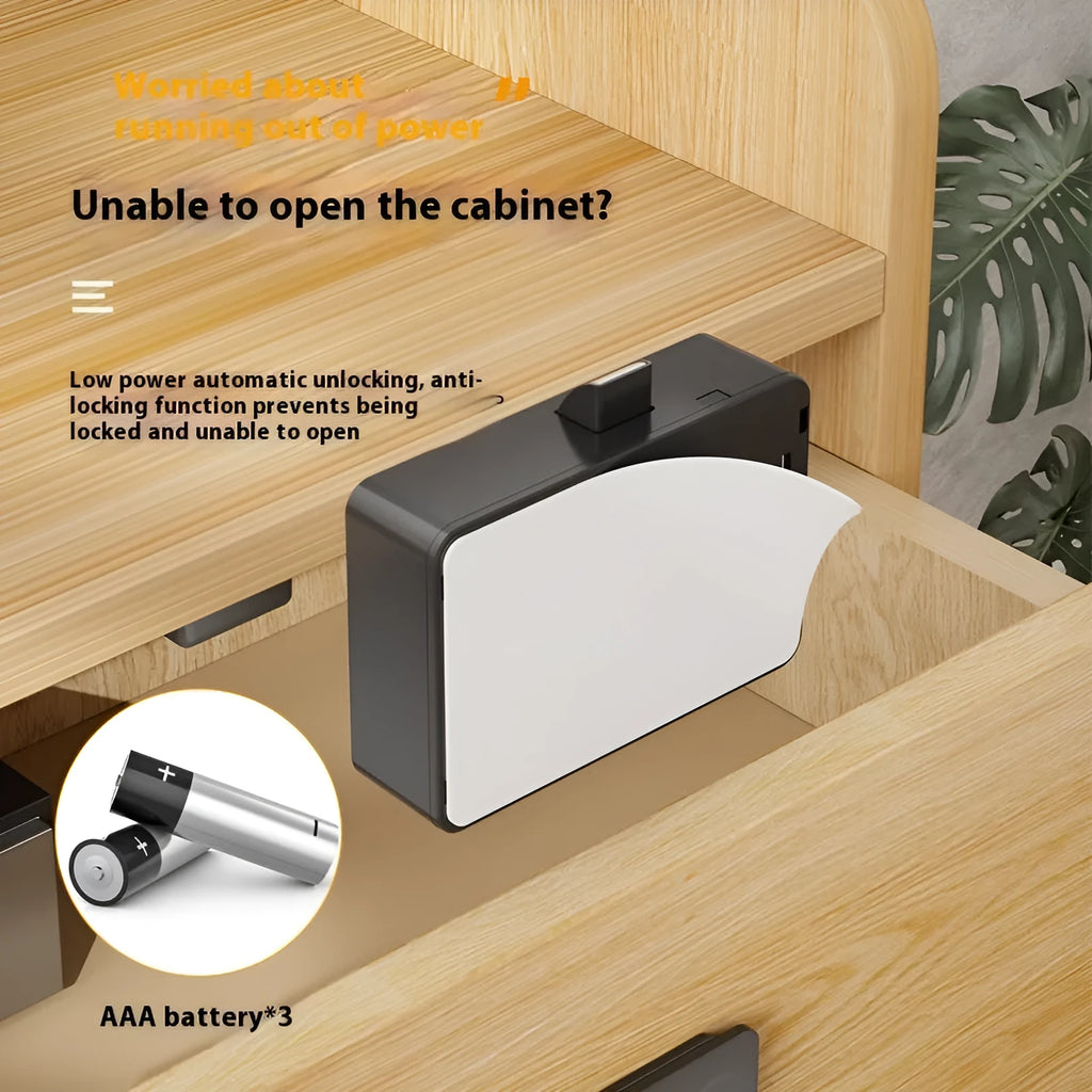 F079 punch free electronic drawer lock with removable card for drawers and wardrobes