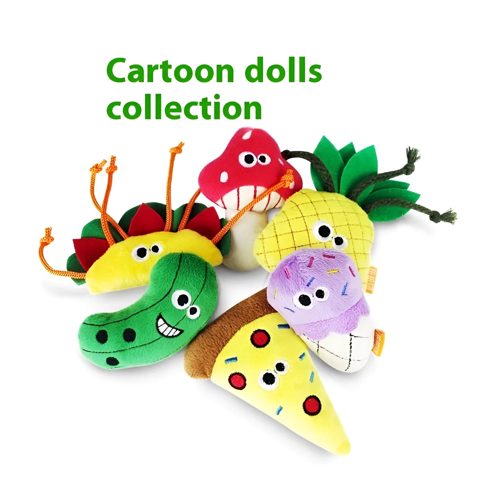 Tiantianmao rattan cat molar pillow with catnip plush cover in a food theme like pizza or burrito.