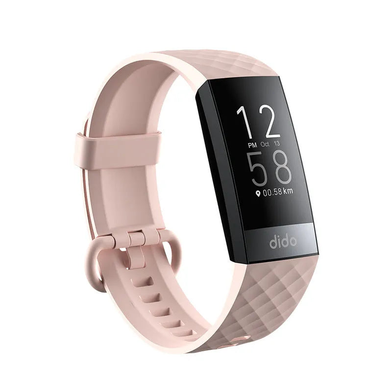 Y6 Black smart bracelet with 1.1-inch screen showing blood pressure, blood oxygen and heart rate monitoring display