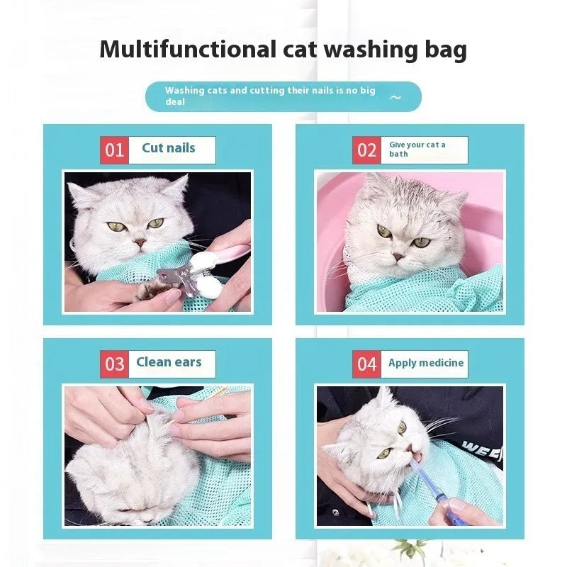 Upgraded 5th generation cat grooming bag with detachable design and scratch-resistant thickened material