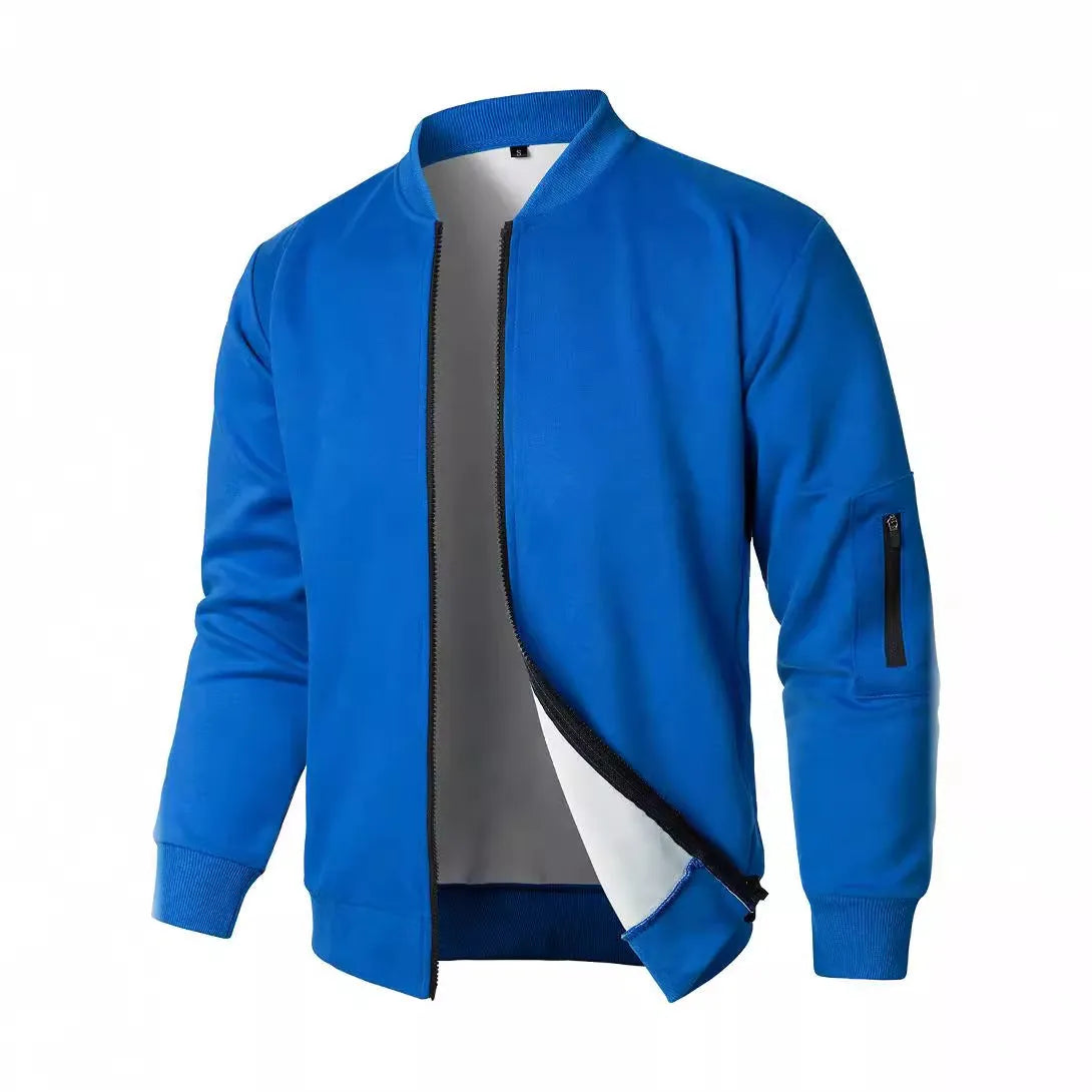 Men's loose fit knitted jacket in a cotton blend fabric for business casual style