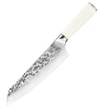 Hand forged stainless steel kitchen knives with 6 inch, 7 inch and 8 inch blades and a 7 piece set option