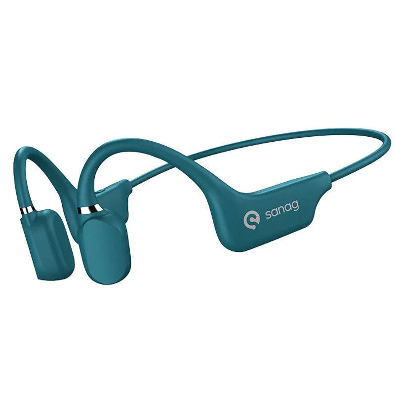 Bone conduction wireless Bluetooth headset with hanging neck design in multiple colour options