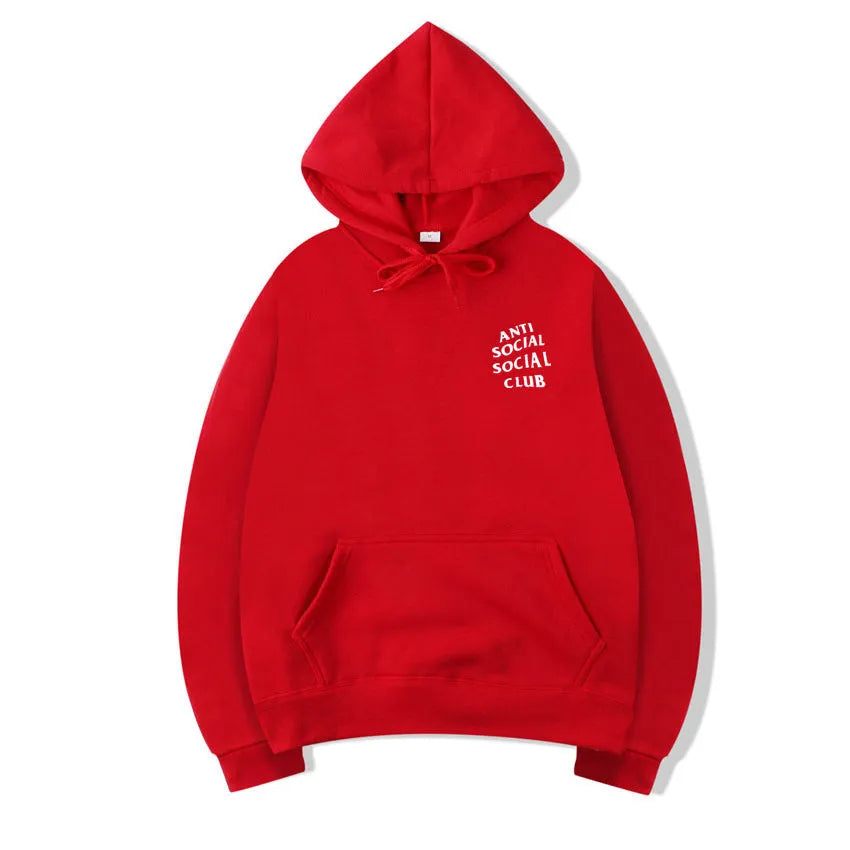 Autumn winter loose fit hooded pullover sweater in solid colour for men and women