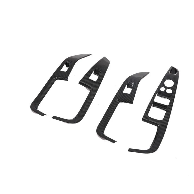 Black ABS plastic cup holder decorative panel for 2019 BMW X5 central console