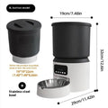 4L smart pet feeder with camera and stainless steel bowl