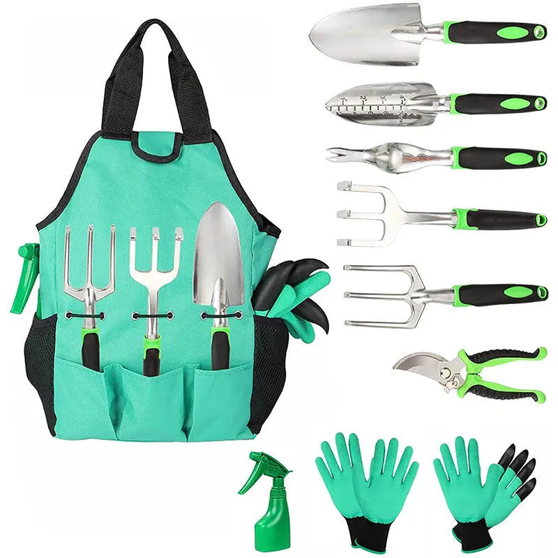 Three-piece aluminium alloy garden tool combination set available as 49 or 82 piece with customisable colour