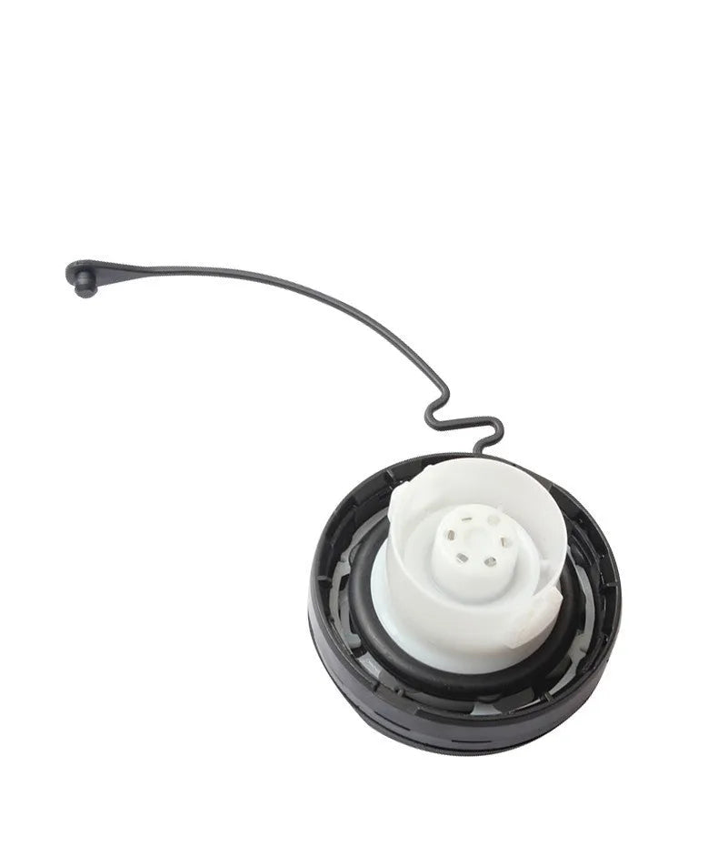 Black snap-type fuel tank cap replacement part for Toyota vehicles