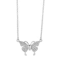 Titanium steel clavicle chain necklace with magnetic butterfly clasp and twisted chain design