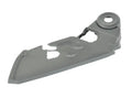 Dodge Journey JC front seat guard plate protector showing dimensions and left/right configuration options