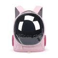 Cat bag space capsule backpack in blue with large capacity breathable PVC design for pet travel