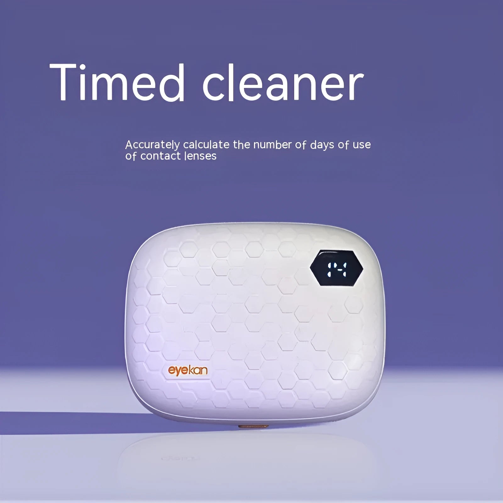 Automatic ultrasonic glasses cleaning machine in pearl white colour showing 85x65x30mm dimensions