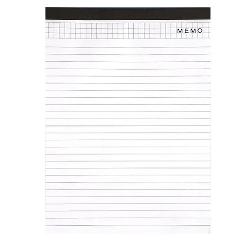 A4 tearable notebook with wireless adhesive binding and grid pattern paper for meeting minutes