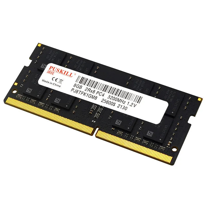 A single notebook DDR4 memory module with 260-pin SODIMM connector