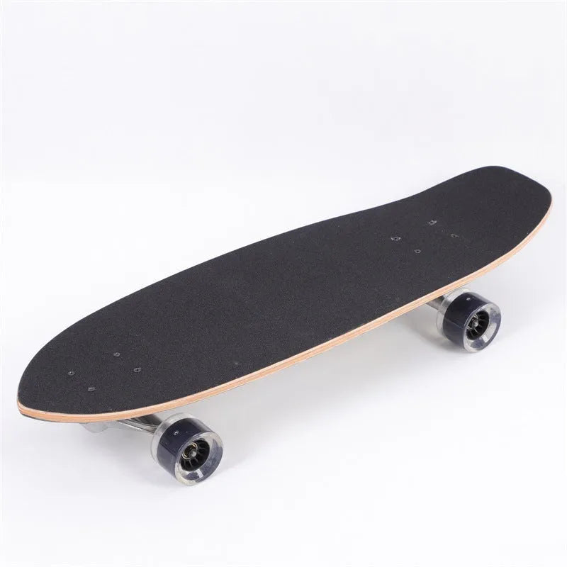 White 31-inch maple street scooter skateboard for urban commuting