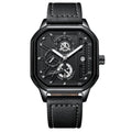 Men's sports quartz watch with 8mm thickness and belt-style strap in multiple colour options