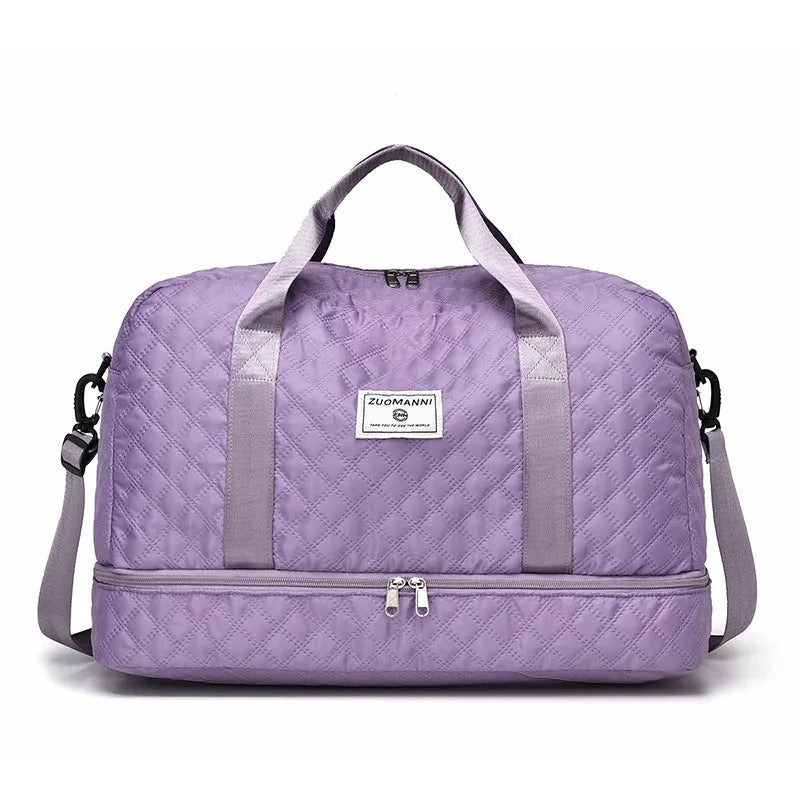 Oxford cloth large capacity buggy travel bag in a choice of colours including black and haze blue.