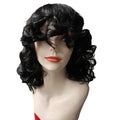 Black synthetic Afro wig with long curly hair in short European American style