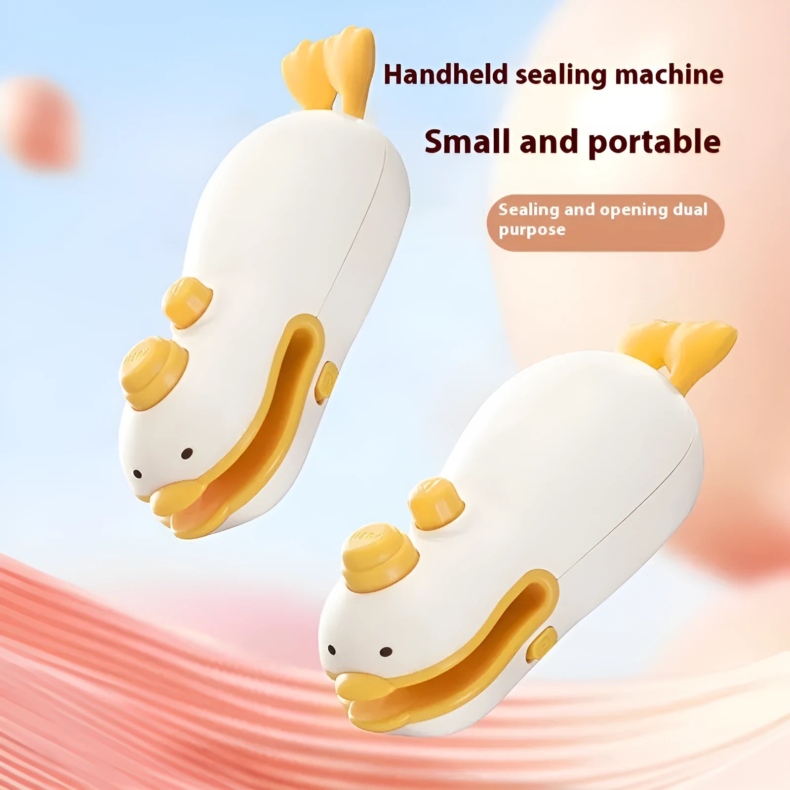 Yellow duck rechargeable sealing machine with jacquard design and charging cable